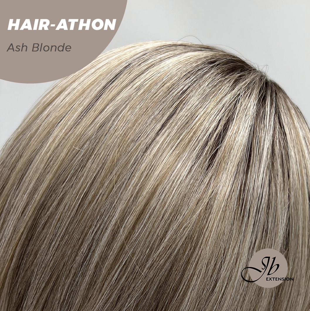 JBEXTENSION 18 Inches Curly Ash Blonde Headband Wig HAIR-ATHON - ASH BLONDE