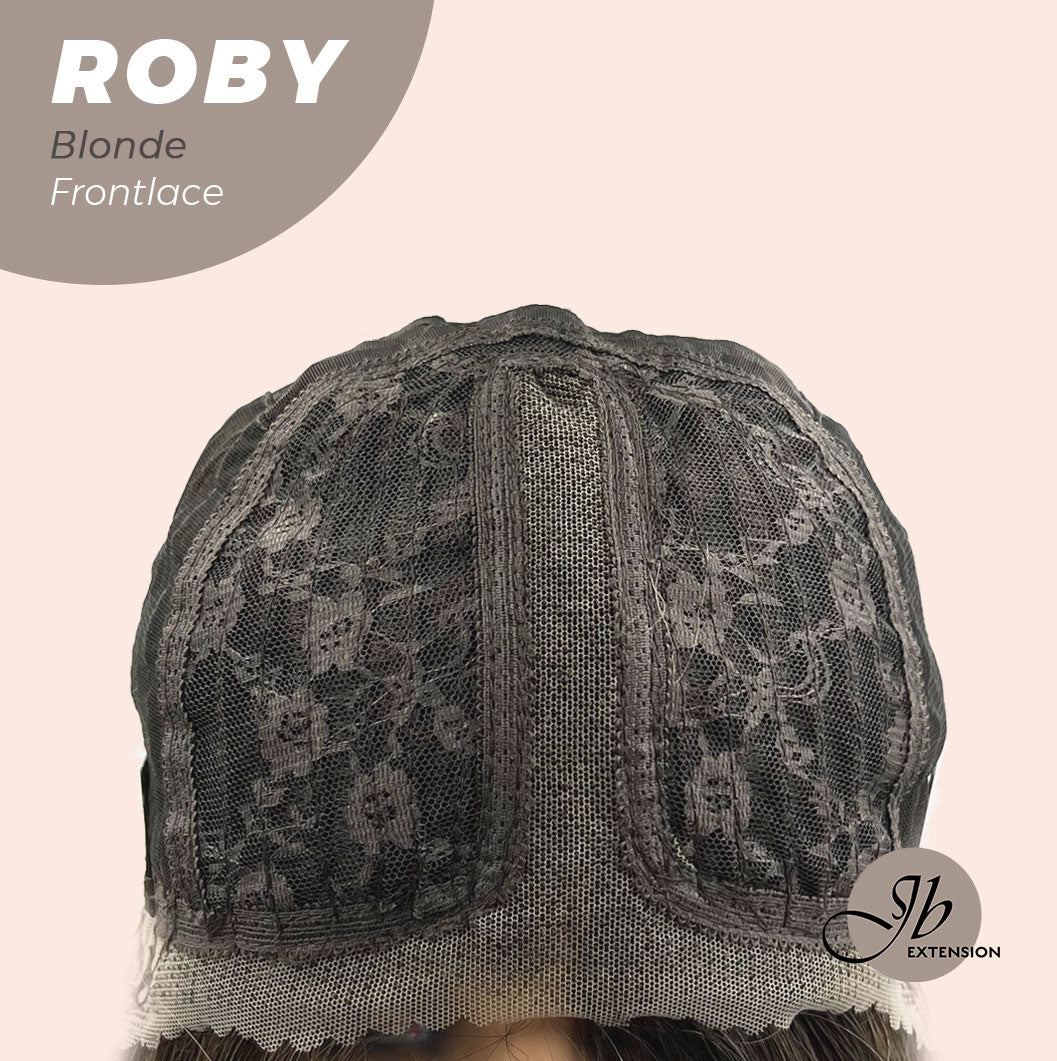 JBEXTENSION 22 Inches Blonde Medium Length Women Pre-Cut Frontlace Glueless Wig ROBY BLONDE