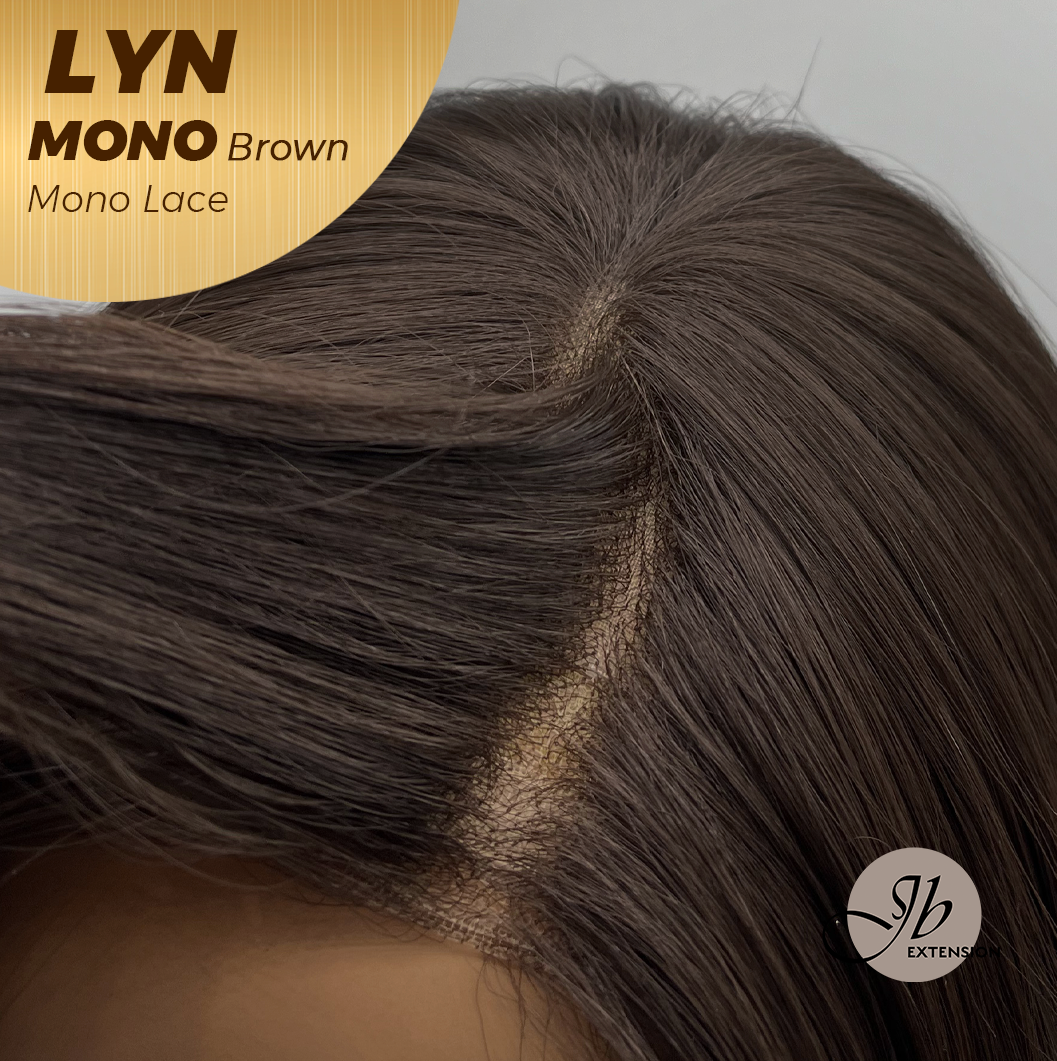 [PRE-ORDER] JBEXTENSION LYN MONO Partial Monofilament Wig 17 Inches Brown Partial Mono Lace Glueless Wig LYN MONO BROWN【BENDY EAR TABS】