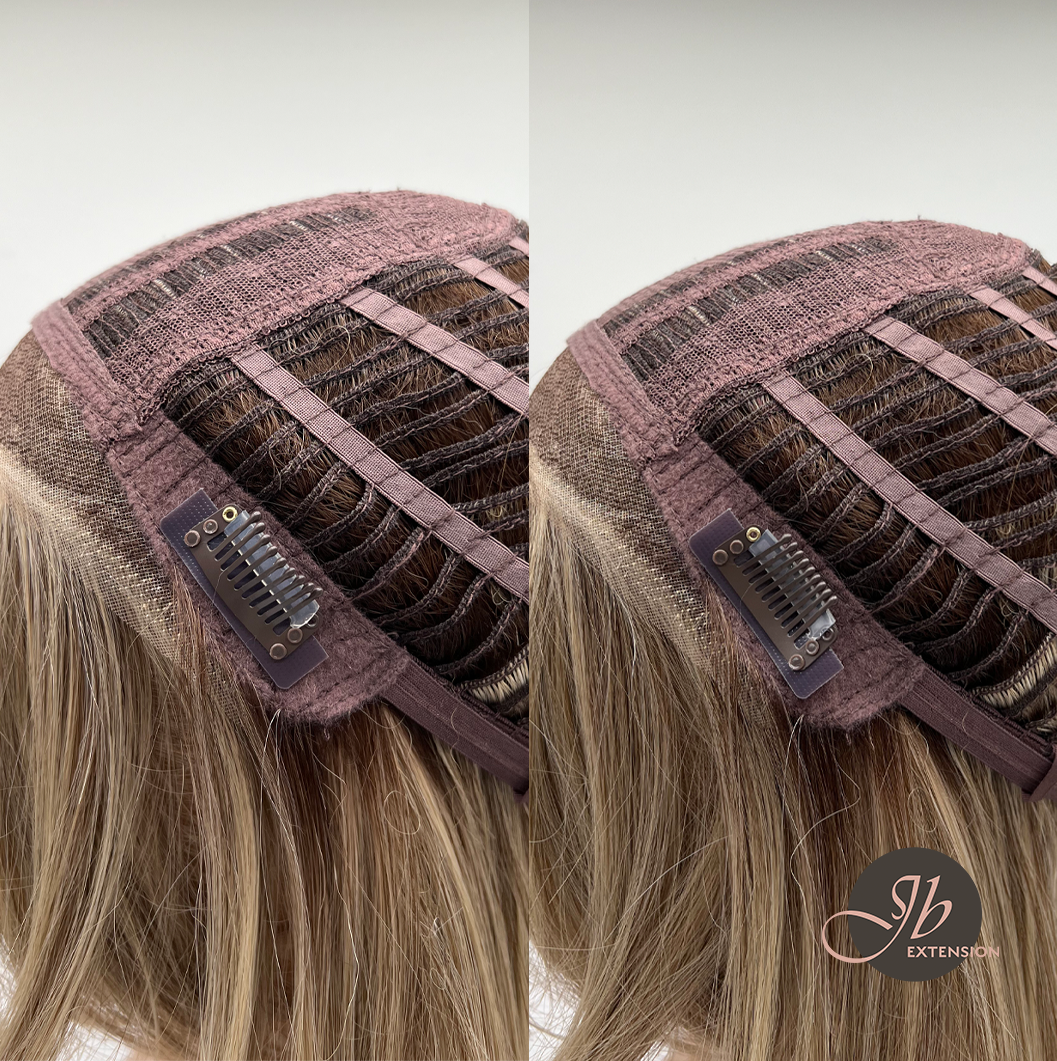 JBEXTENSION 5 Pcs 9-teeth Hair Extension Adjustable Smart Clips Hair Extension Wigs Reusable Snap Clips Comb Small Snap Wig Accessories for Women Wigs Smart Clips 5 Pcs