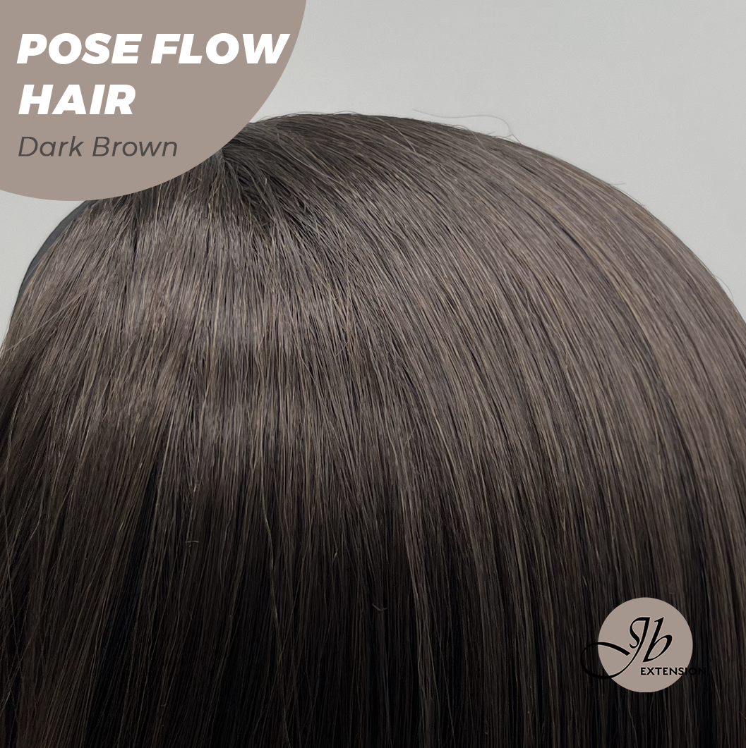JBEXTENSION 18 Inches Dark Brown Headband Wig POSE FLOW HAIR - DARK BROWN
