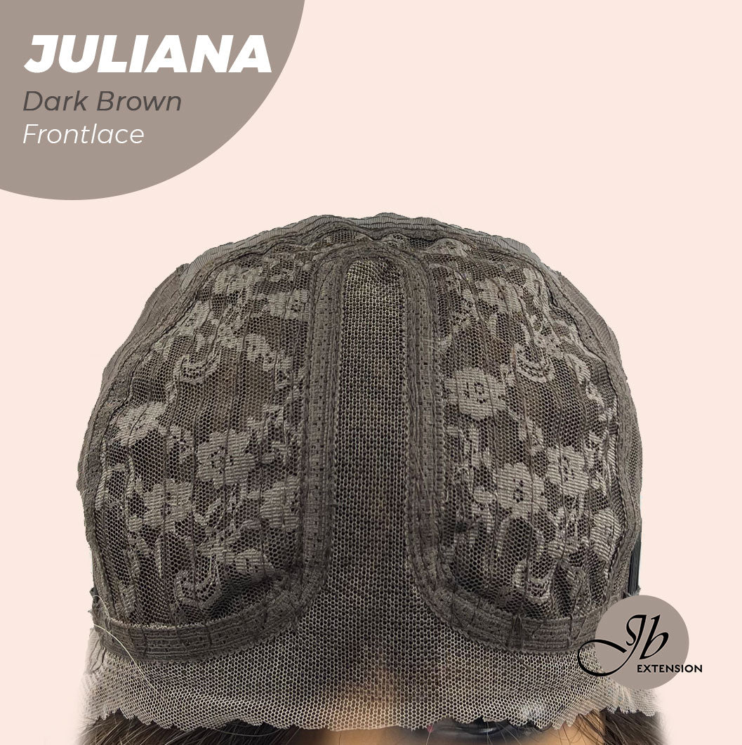 JBEXTENSION 26 Inches Wolf Cut Brown With Highlight Frontlace Glueless Wig JULIANA DARK BROWN