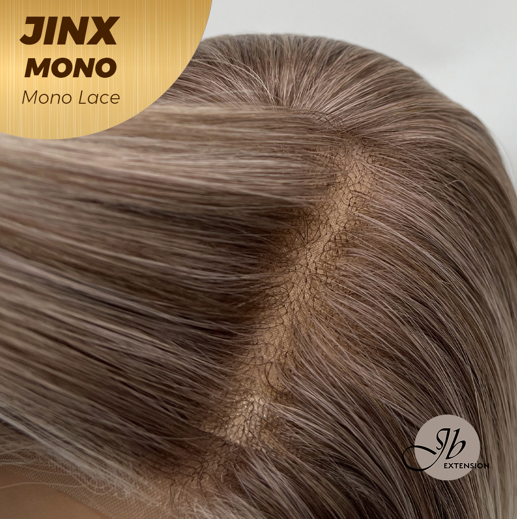 [PRE-ORDER] JBEXTENSION JINX MONO Monofilament Handmade Wig 6X5 Full Monofilament Hand Tied Top Wig 12 Inches Blonde Mono Lace Wig With Anti-slip Silicone Strips Glueless Wig JINX MONO【BENDY EAR TABS】