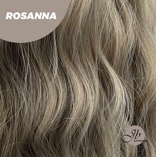 JBEXTENSION 28 Inches Long Body Wave Mix Grey Blonde Wig With Bangs ROSANNA