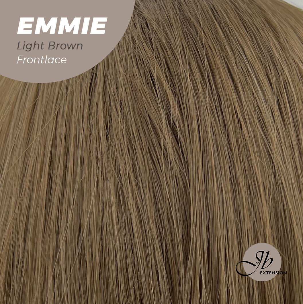 JBEXTENSION 26 Inches Curly Women Light Brown Wig Pre-Cut Frontlace Glueless Wig EMMIE LIGHT BROWN