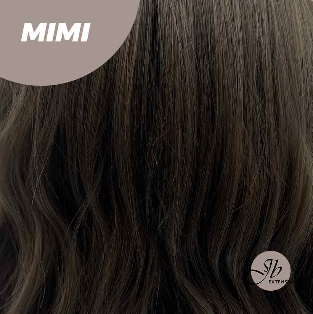JBEXTENSION 18 Inches Cold Brown Body Wave With Full Bangs Wig MIMI