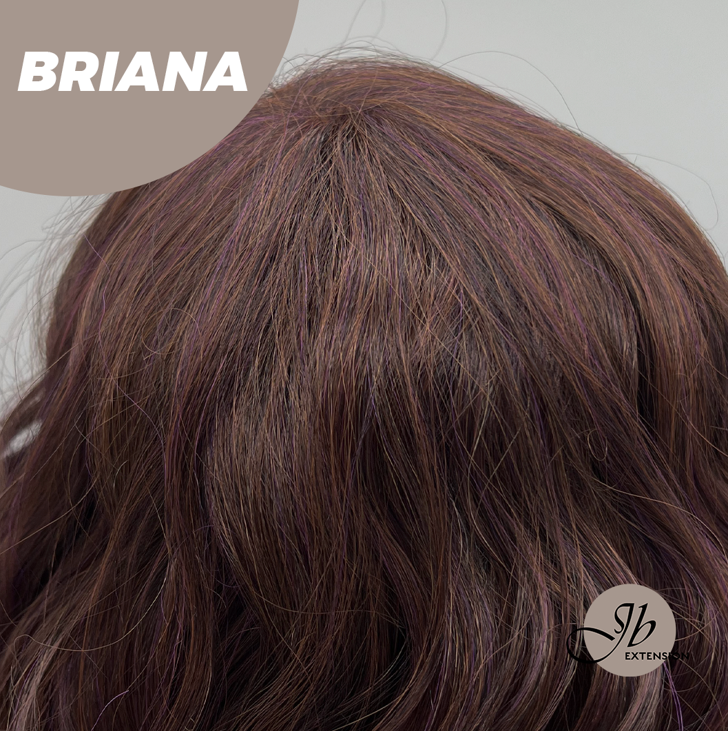 JBEXTENSION 13 Inches Dark Red Curly Women Fashion Full Machine Wig With Bangs BRIANA【PLUS PERMATEASE】【BENDY EAR TABS】