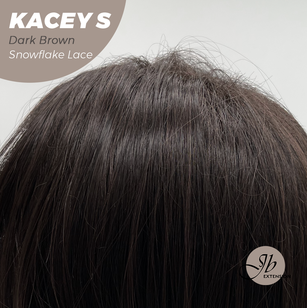 [PRE-ORDER] JBEXTENSION 20 Inches Dark Brown Pre-Cut Snowflake Lace Frontlace Glueless Wig KACEY S DARK BROWN【PERMATEASE】【BENDY EAR TABS】