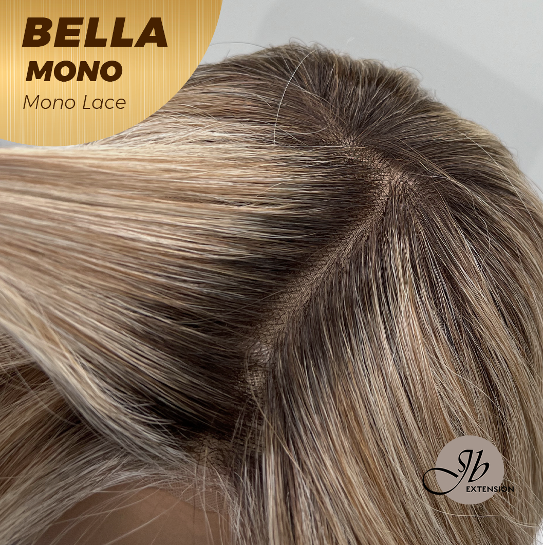 [PRE-ORDER] JBEXTENSION BELLA MONO Monofilament Handmade Wig 6X5 Full Monofilament Hand Tied Top Wig 15 Inches Peach Blonde Mono Lace Wig With Anti-slip Silicone Strips Glueless Wig BELLA MONO【BENDY EAR TABS】