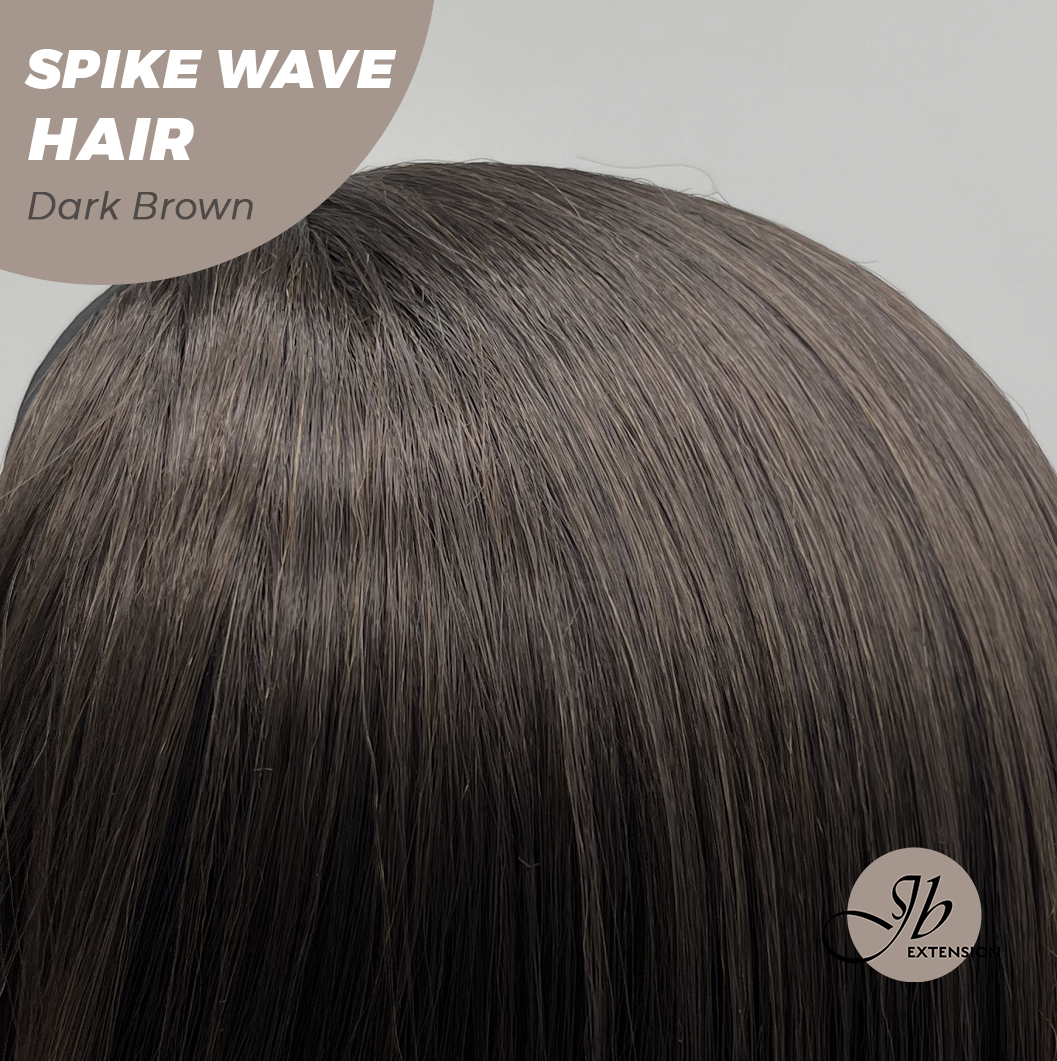 JBEXTENSION 24 Inches Long Curly Hair Dark Brown Headband Wig SPIKE WAVE HAIR - DARK BROWN
