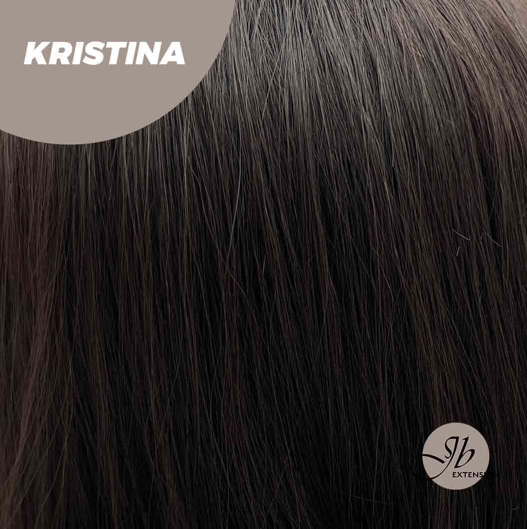 JBEXTENSION 25 Inches Soft Black Curly Wig With Full Bangs KRISTINA