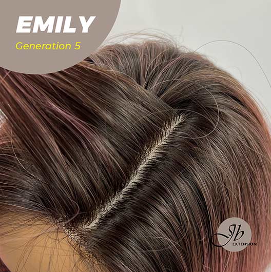 JBEXTENSION GENERATION FIVE 26 Inches Curly Ombre Pink Women Wig Without Bangs EMILY G5