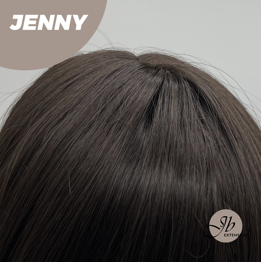 JBEXTENSION 25 Inches Midnight Brown( Black/Brown) Curly Wig with Bangs JENNY