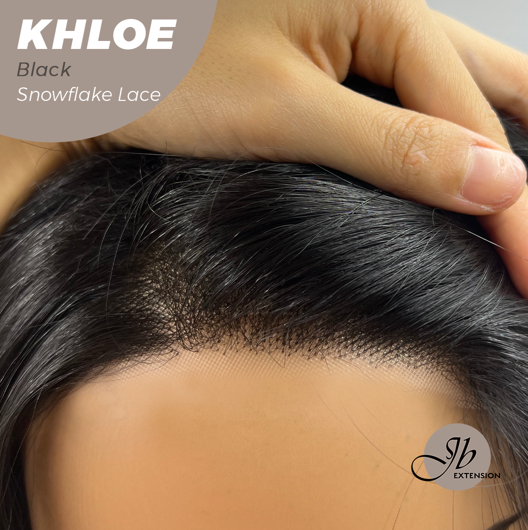 Nichole's Selection -12 Inches Bob Cut Black Pre-Cut Snowflake Lace Frontlace Glueless Wig KHLOE BLACK【PERMATEASE】【BENDY EAR TABS】