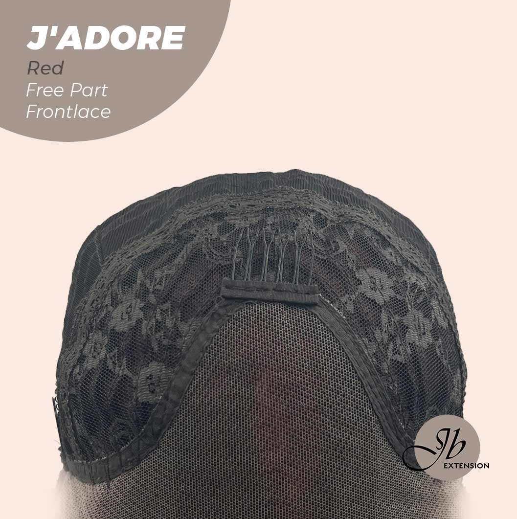 JBEXTENSION 10 Inches Red Curly Lace Front Wig.Pre Plucked 13*4 HD Transparent Lace Frontal Handmade Futura Fiber Swiss Lace Synthetic Fiber Glueless Wig JADOR RED
