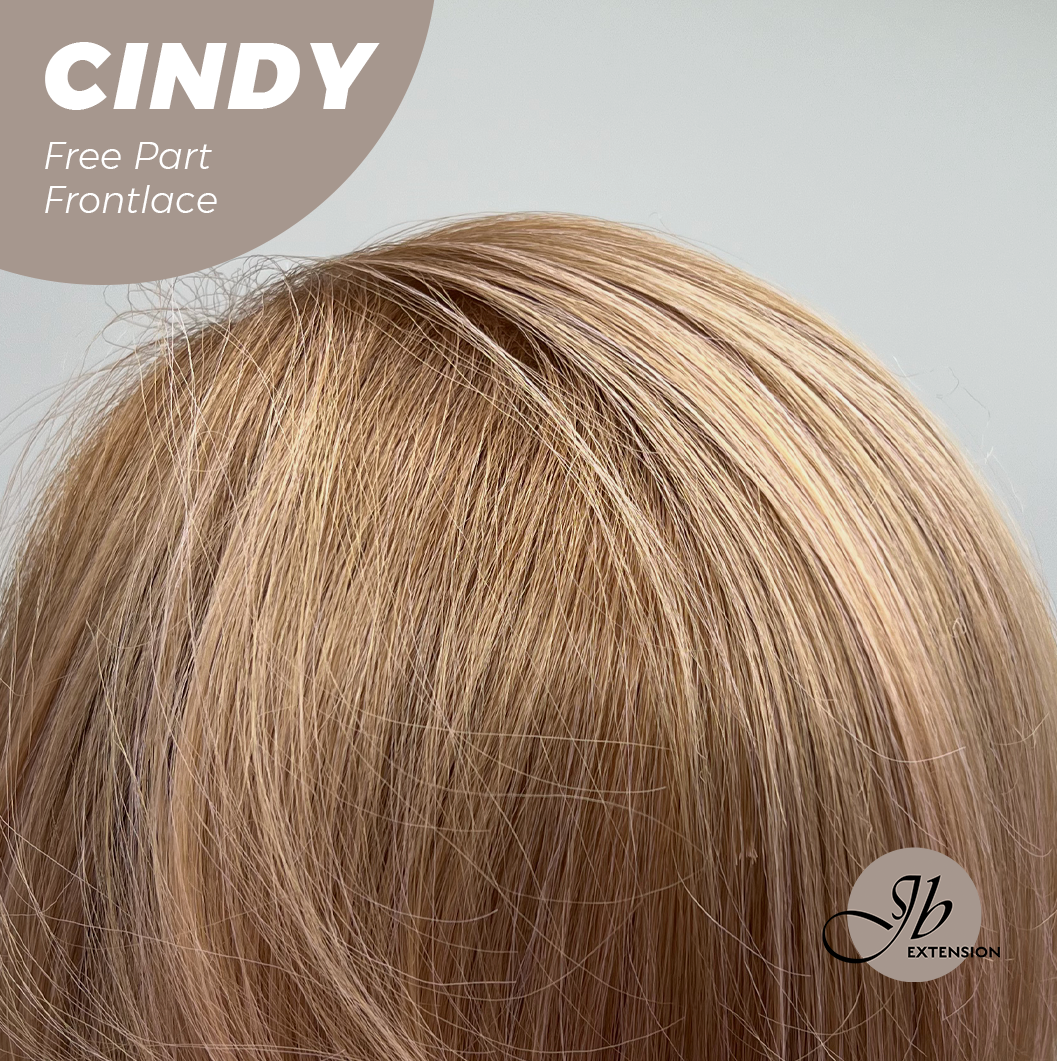 JBEXTENSION 20 Inches Strawberry Blonde Curly Pre-Cut 9X6 U Lace Free Part Frontlace Glueless Wig CINDY