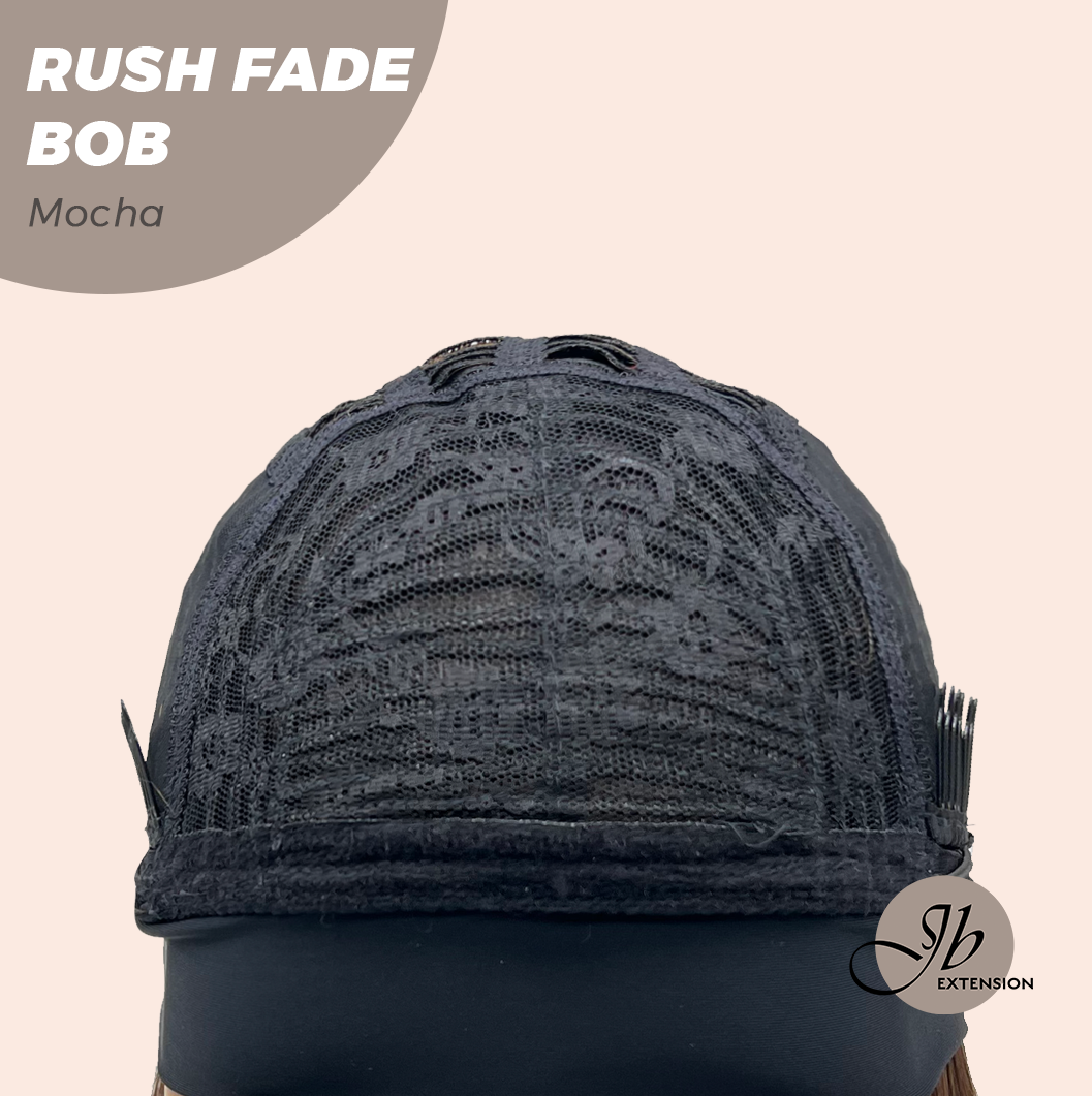 JBEXTENSION 12 Inches Short Hair Mocha Headband Wig RUSH FADE BOB - MOCHA
