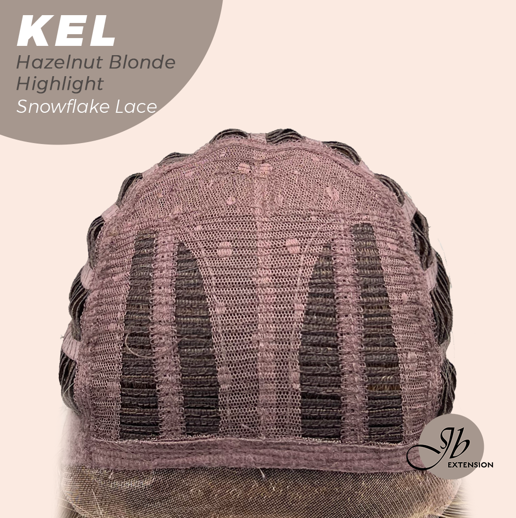 [PRE-ORDER] Get this Influencer Look with Hazelnut Blonde Highlight Pre-Cut Snowflake Lace Wig KEL HAZELNUT