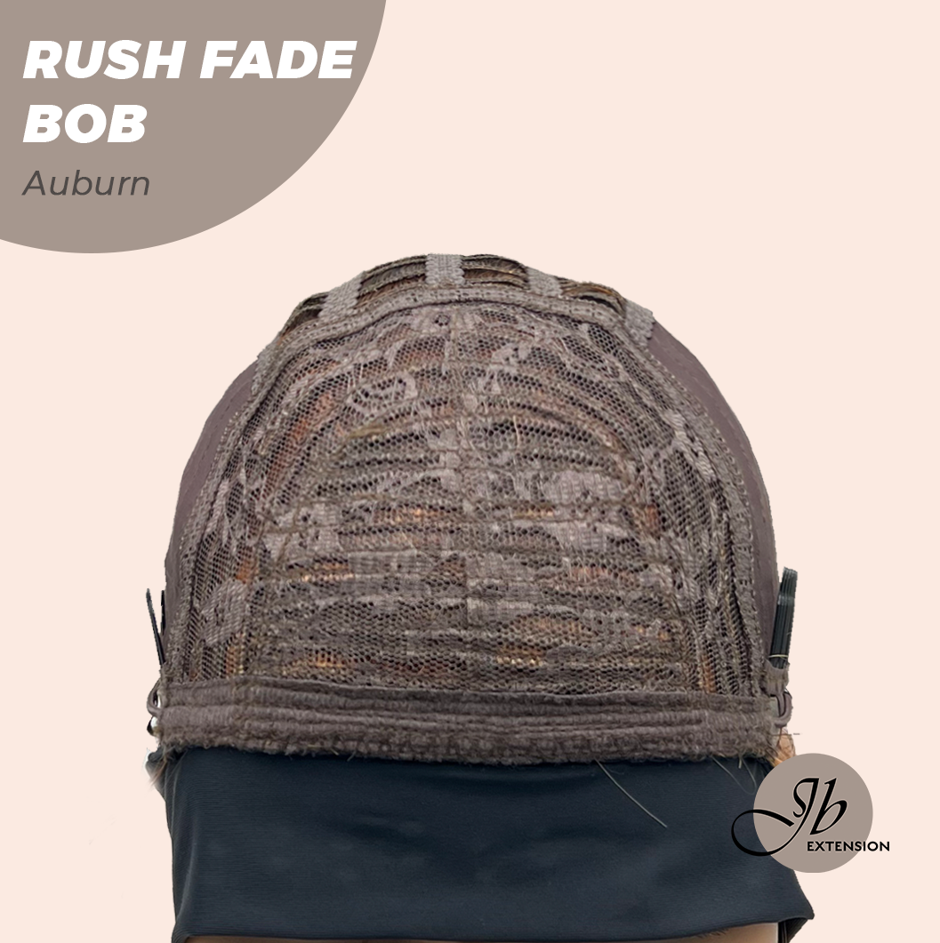 JBEXTENSION 12 Inches Short Hair Auburn Highlight Headband Wig RUSH FADE BOB - AUBURN