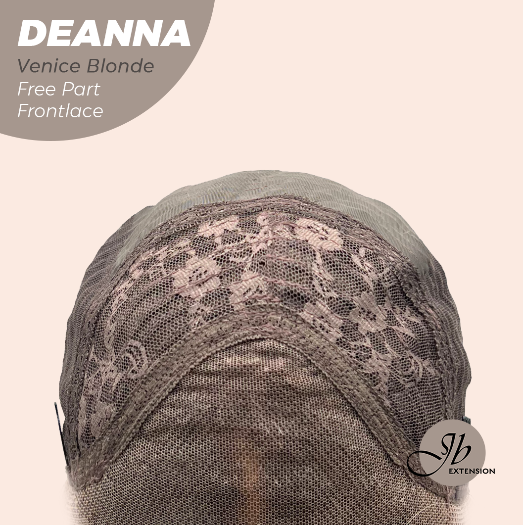 JBEXTENSION 28 Inches Long Venice Blonde Curly Pre-Cut Free Part Frontlace Glueless Wig DEANNA VENICE BLONDE