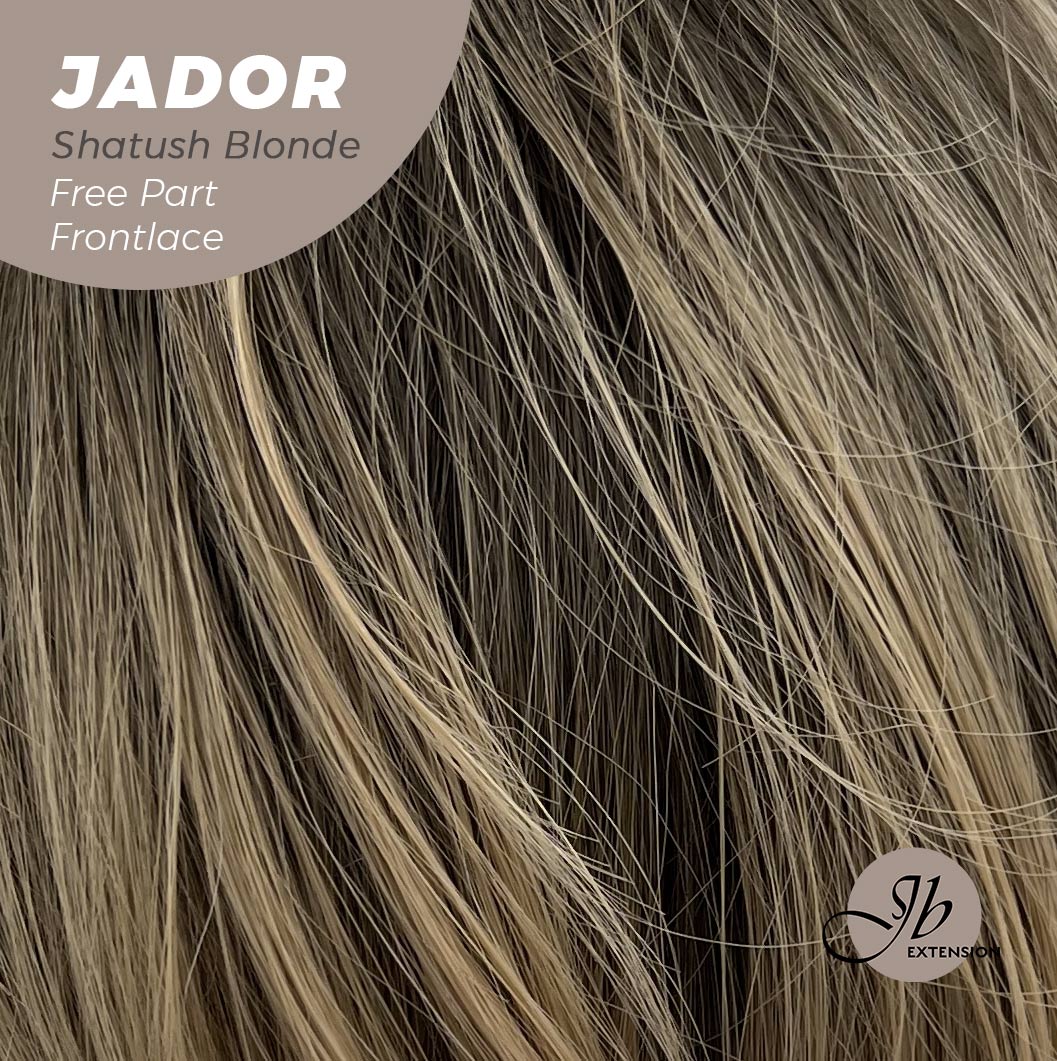 JBEXTENSION 10 Inches Shatush Dark Blonde Curly Lace Front Wig.Pre Plucked 13*4 HD Transparent Lace Frontal Handmade Futura Fiber Swiss Lace Synthetic Fiber Glueless Wig JADOR SHATUSH BLONDE