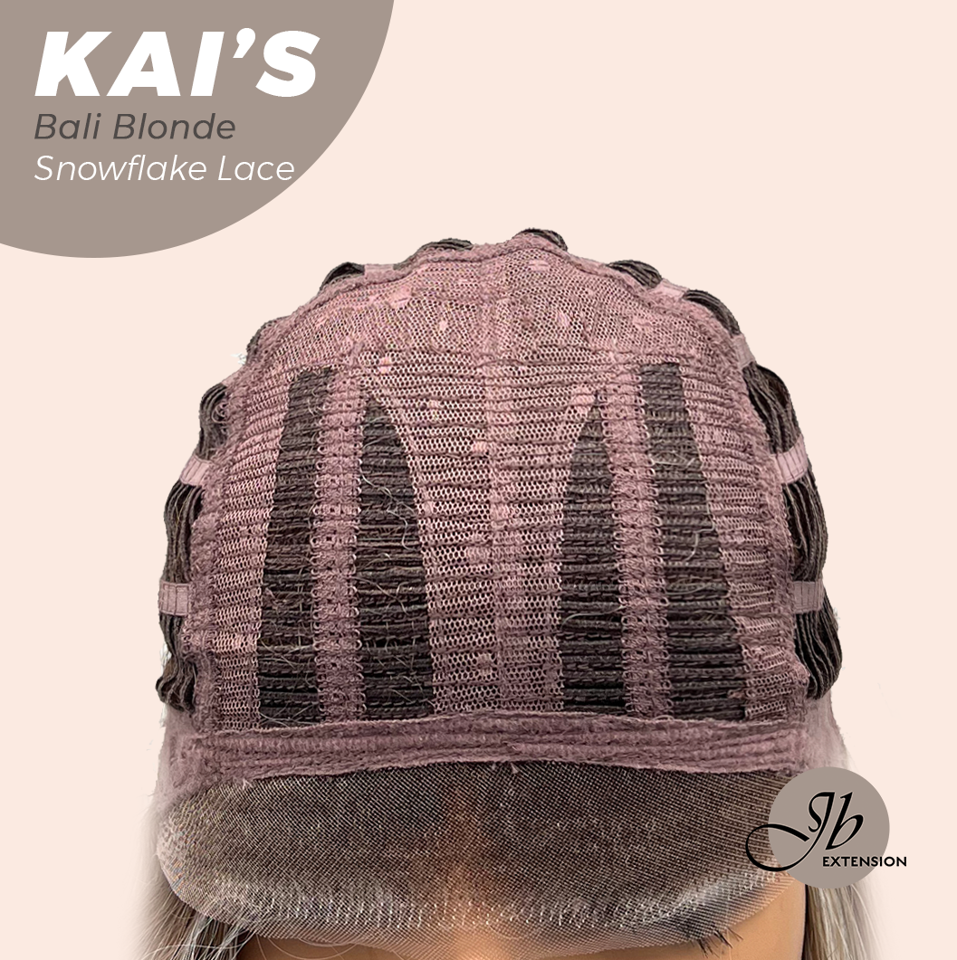 JBEXTENSION 18 Inches Bali Blonde Pre-Cut Snowflake Lace Frontlace Glueless Wig KAI'S BALI BLONDE【PERMATEASE】【BENDY EAR TABS】