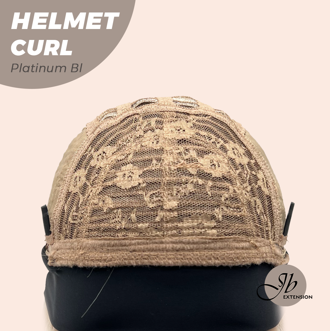 JBEXTENSION 15 Inches Short Curly Platinum Blonde Hair Headband Wig HELMET CURL - PLATINUM BLONDE