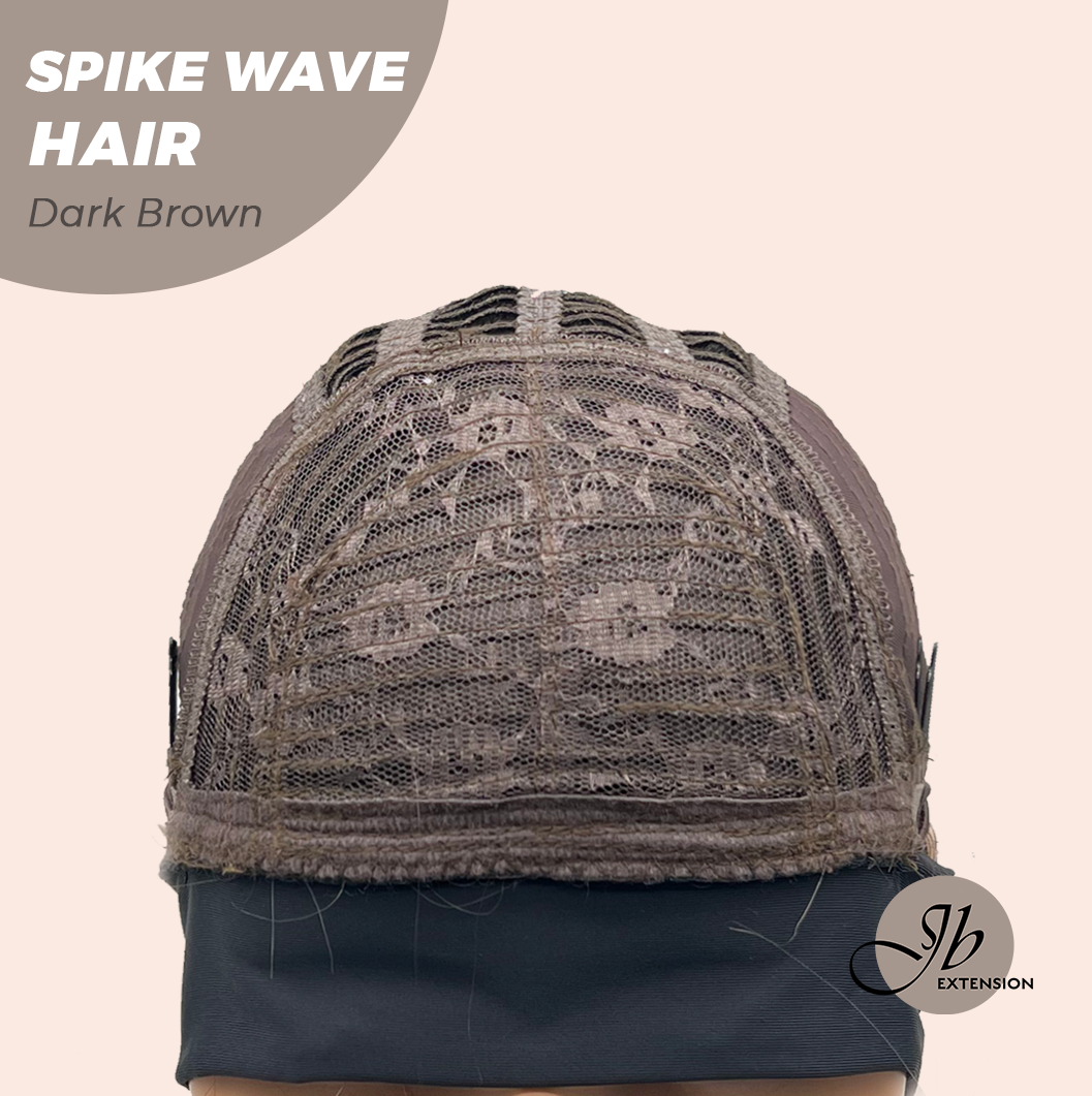 JBEXTENSION 24 Inches Long Curly Hair Dark Brown Headband Wig SPIKE WAVE HAIR - DARK BROWN