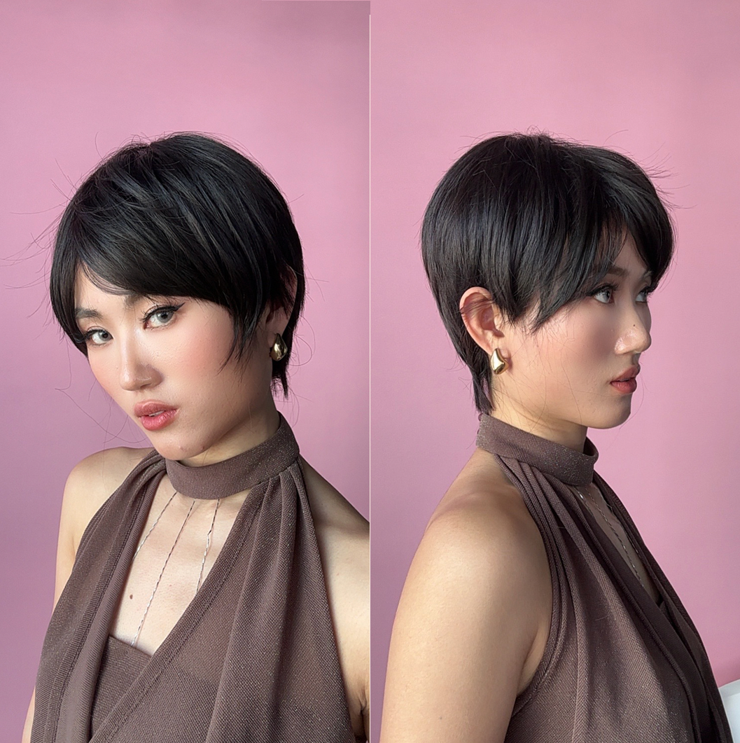 JBEXTENSION Short Hair 30% Real Human Hair Midnight Brown( Black/Brown) Unisex Wig Man Wig KEN