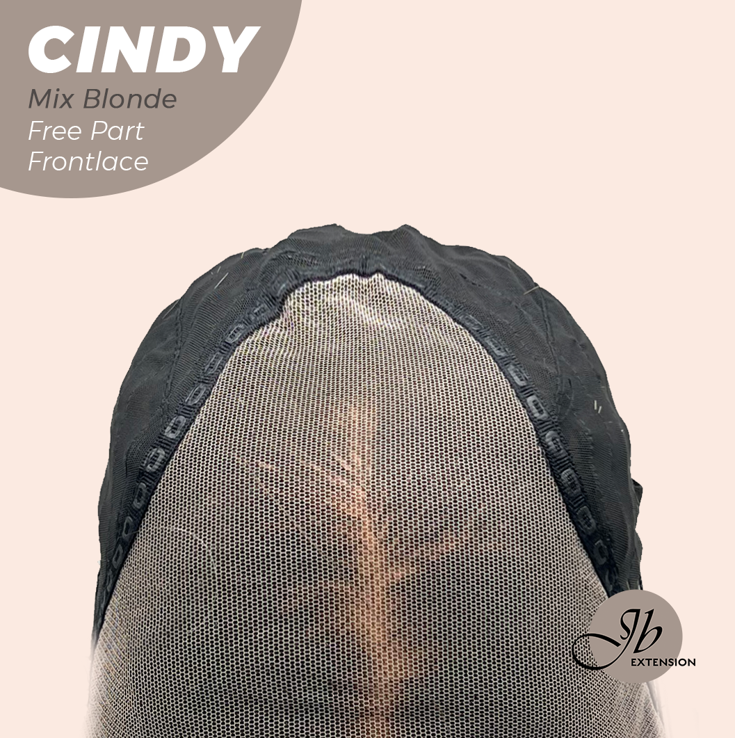 JBEXTENSION 20 Inches Mix Blonde Curly Pre-Cut 9X6 U Lace Free Part Frontlace Glueless Wig CINDY MIX BLONDE