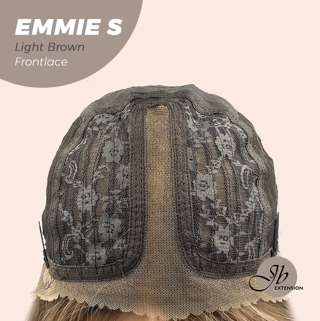 JBEXTENSION 22 Inches Curly Light Brown Pre-Cut Frontlace Glueless Wig EMMIE S LIGHT BROWN