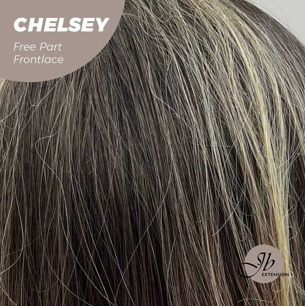 Get influncer look with 26 Inches Curly Mix Blonde Free Part Wig CHELSEY