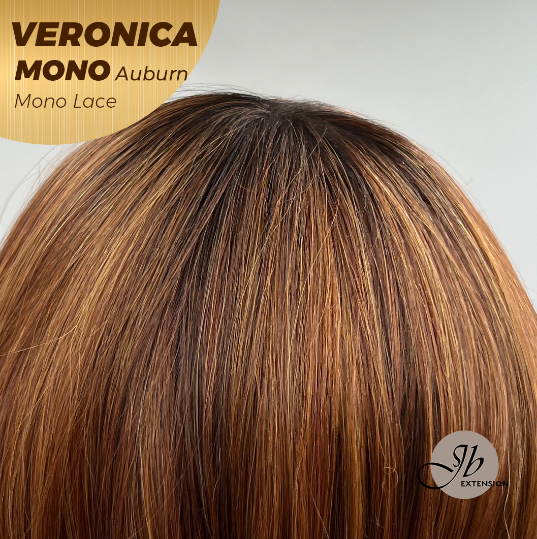 [PRE-ORDER] Nichole's Selection - VERONICA MONO Monofilament Handmade Wig 6X5 Full Monofilament Hand Tied Top Wig 12 Inches Auburn Wave Mono Lace Wig With Anti-slip Silicone Strips Glueless Wig VERONICA MONO AUBURN【BENDY EAR TABS】