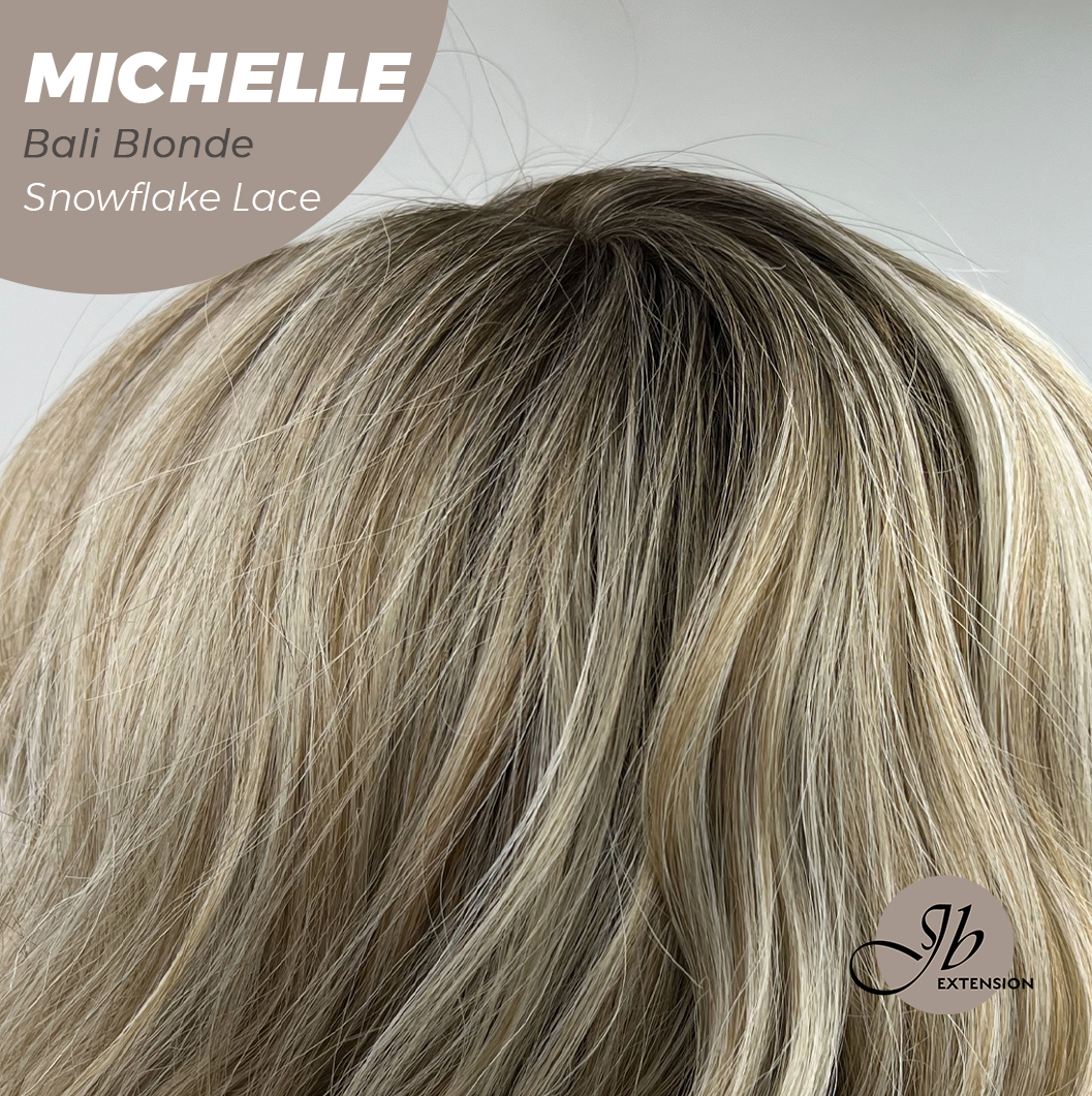 [PRE-ORDER] JBEXTENSION 10 Inches Bali Blonde Pre-Cut Side Part Snowflake Lace Frontlace Glueless Wig MICHELLE BALI BLONDE【BENDY EAR TABS】- S/M