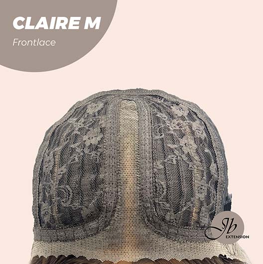 CLAIRE LACE M - 22 Inches Body Wave Brown With Highlight Pre-Cut Frontlace Glueless Wig