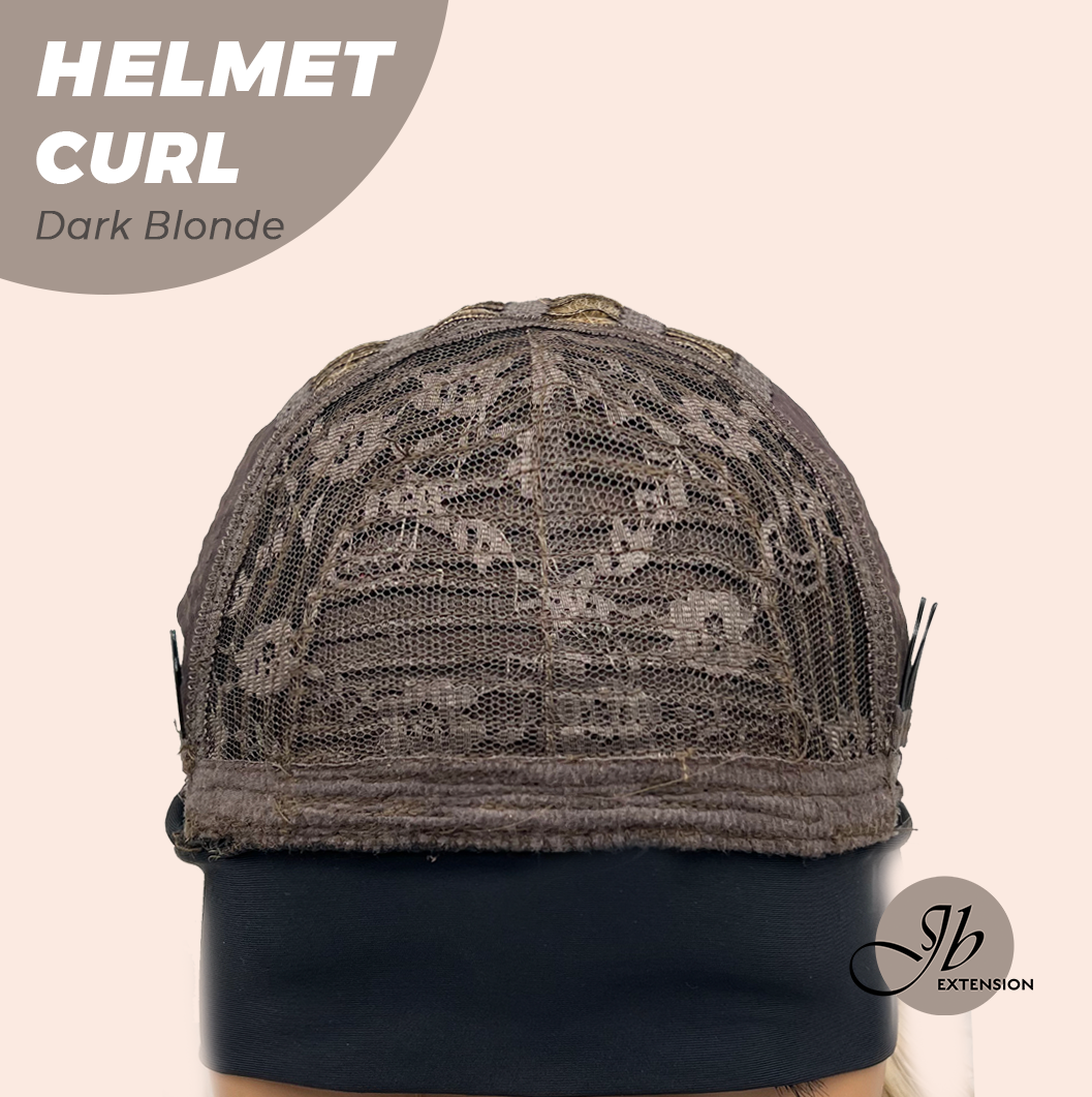 JBEXTENSION 15 Inches Short Curly Dark Blonde Hair Headband Wig HELMET CURL - DARK BLONDE