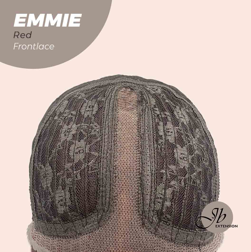 JBEXTENSION 26 Inches Curly Women Red Wig Pre-Cut Frontlace Glueless Wig EMMIE RED