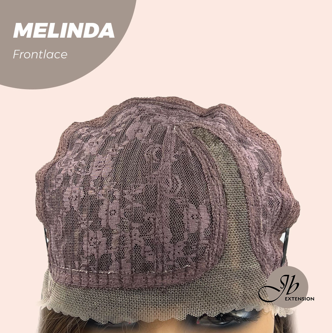 JBEXTENSION 18 Inches Brown With Highlight Pre-Cut Frontlace Glueless Side Part Wig MELINDA