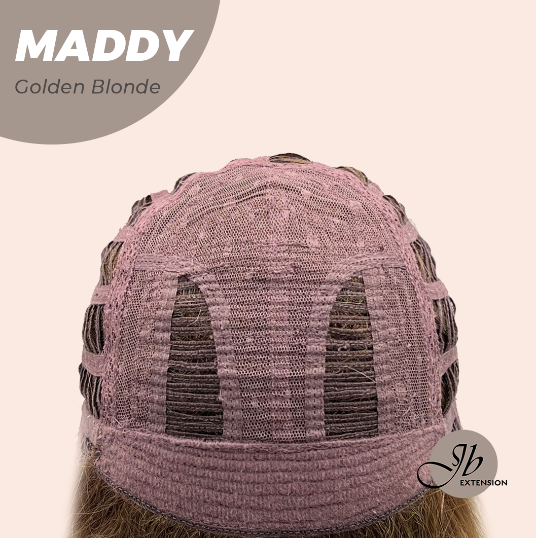 JBEXTENSION 18 Inches Golden Blonde Women Fashion Full Machine Wig MADDY GOLDEN BLONDE【PLUS PERMATEASE】【BENDY EAR TABS】