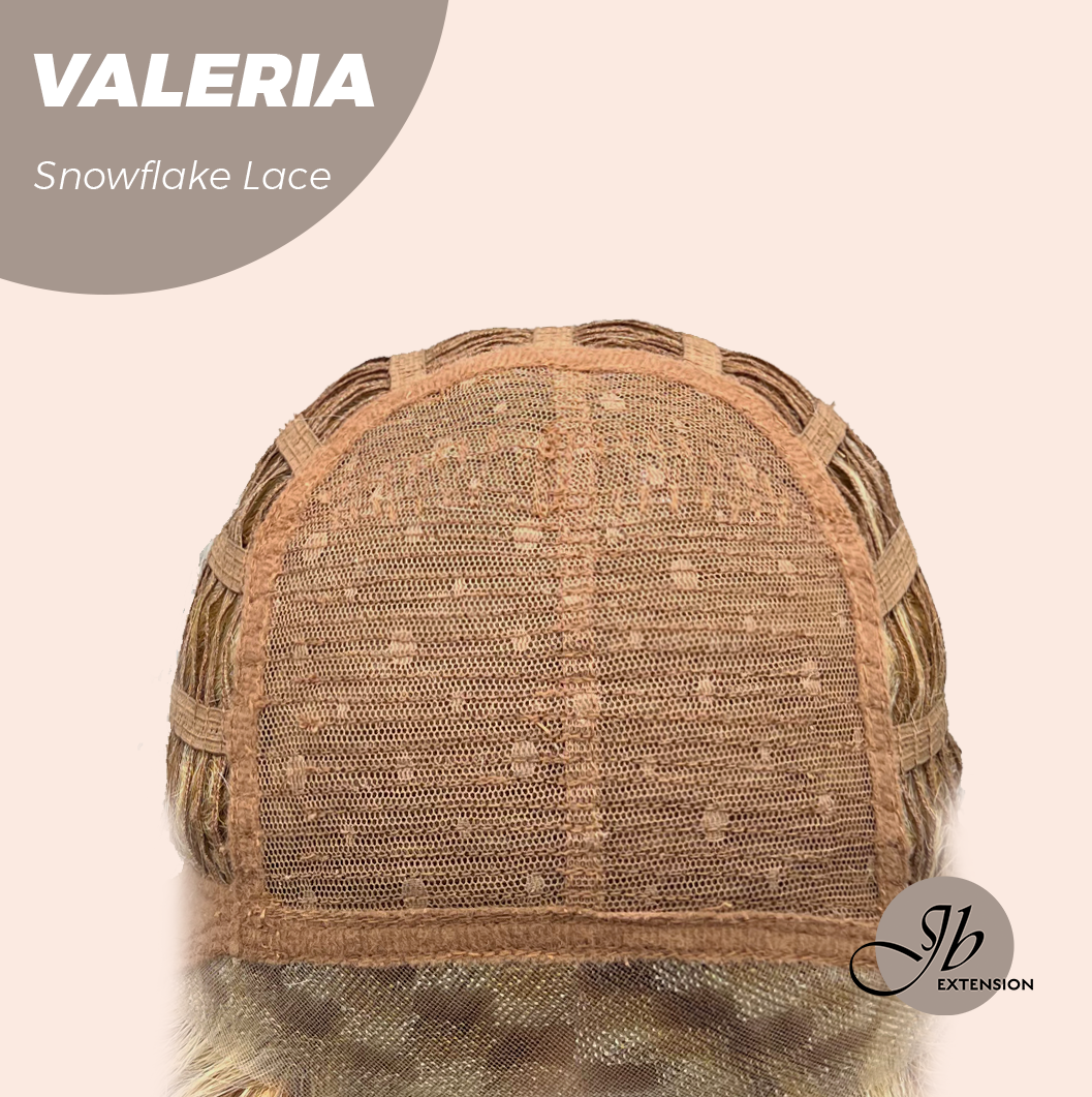 JBEXTENSION 18 Inches Deep Curly Raw Sugar Blonde Pre-Cut Snowflake Lace Frontlace Glueless Wig VALERIA【PERMATEASE】【BENDY EAR TABS】