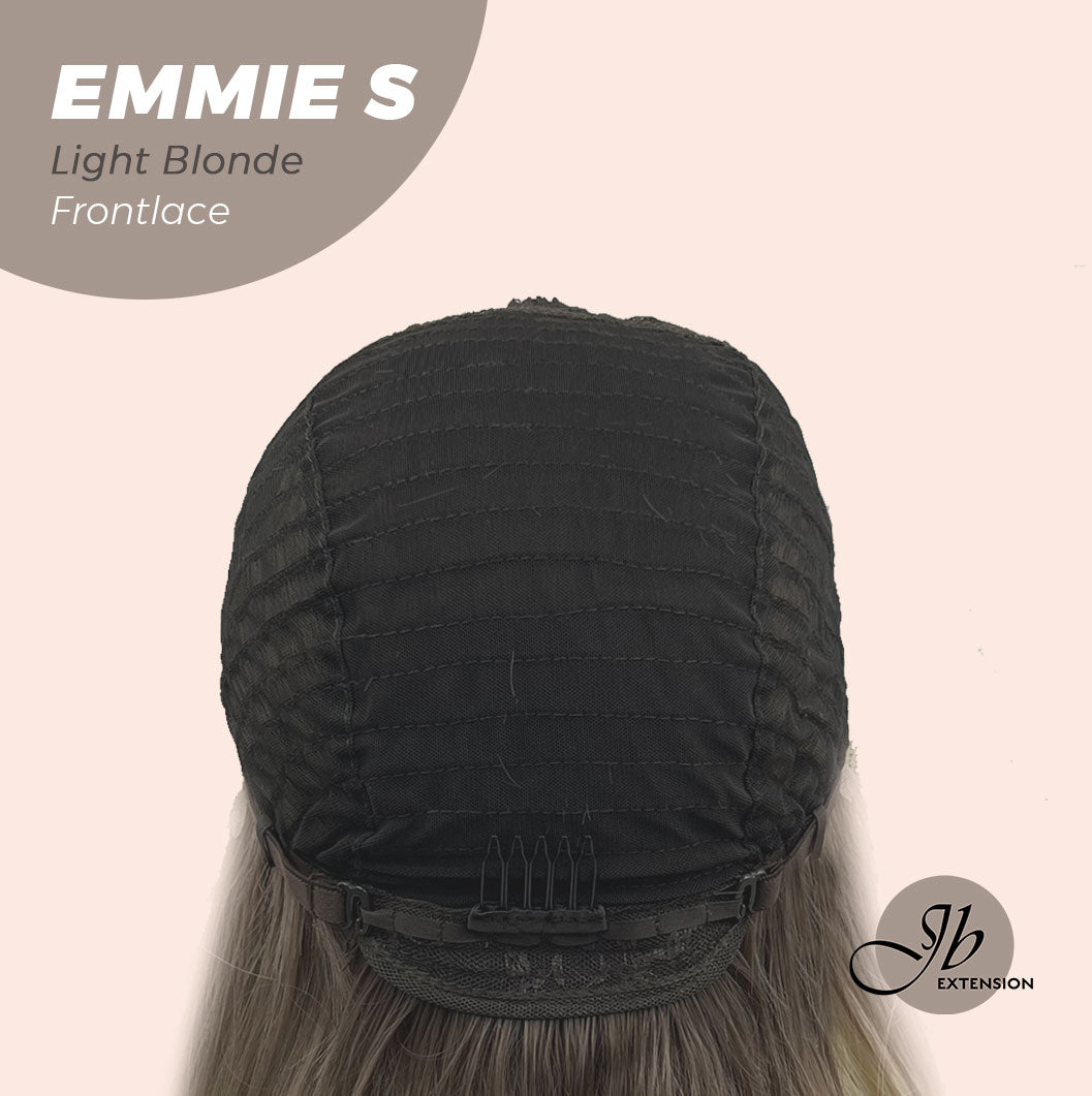 JBEXTENSION 22 Inches Curly Light Blonde Pre-Cut Frontlace Glueless Wig EMMIE S