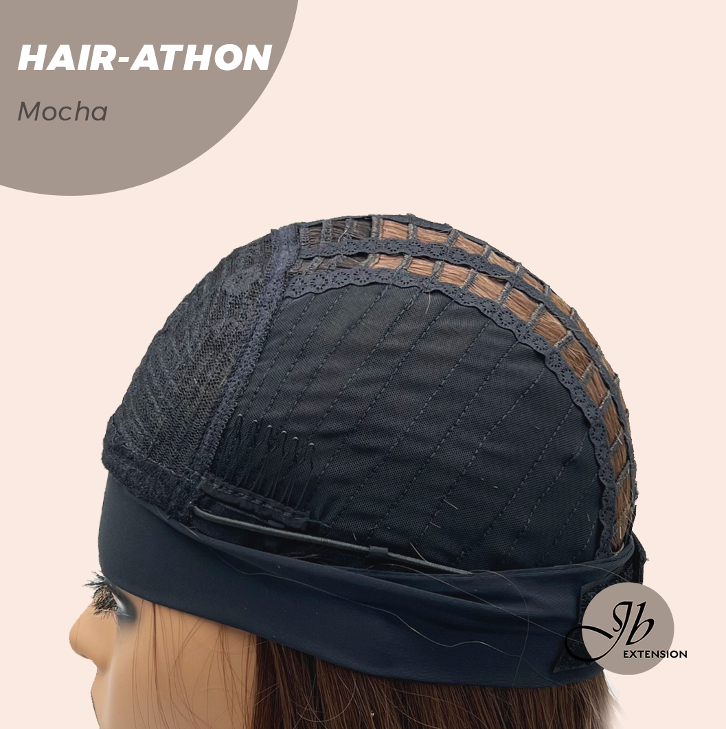 JBEXTENSION 18 Inches Curly Mocha Headband Wig HAIR-ATHON - MOCHA