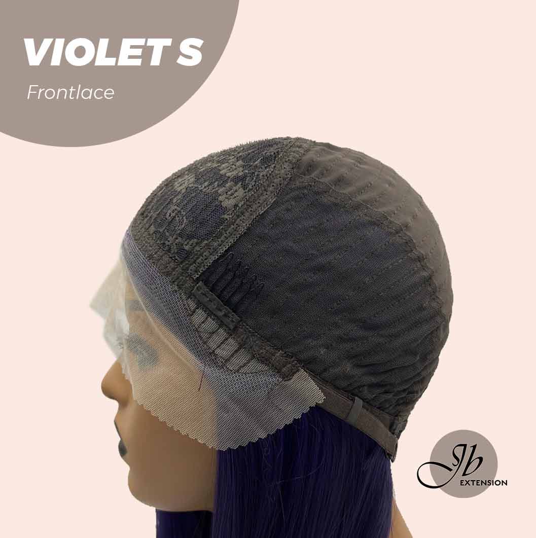 JBEXTENSION 26 Inches Dark Purple Color Long Curly Frontlace Glueless Wig VIOLET S