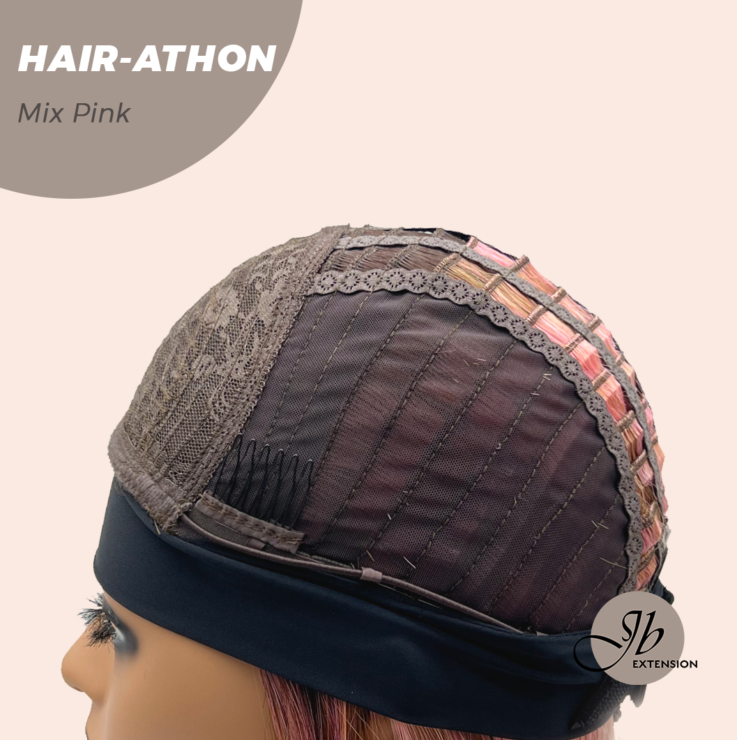 JBEXTENSION 18 Inches Curly Mix Pink Headband Wig HAIR-ATHON - MIX PINK