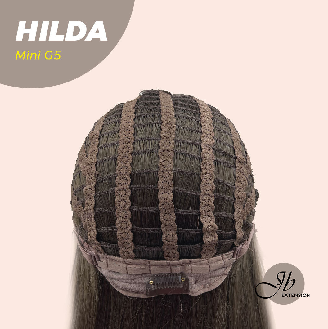 Get this look with our 28 Inches Long Cold Brown Straight Mini G5 Wig With Bangs HILDA