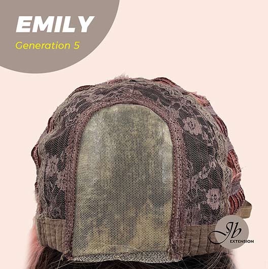 JBEXTENSION GENERATION FIVE 26 Inches Curly Ombre Pink Women Wig Without Bangs EMILY G5