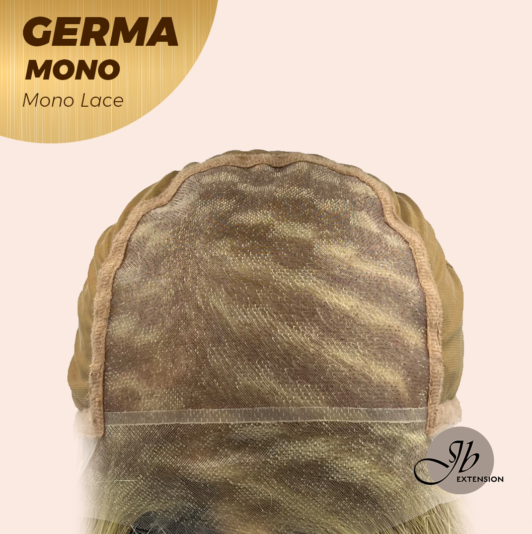 JBEXTENSION GERMA MONO Full Monofilament Handmade Full Lace Full Hand Tied Wig 20 Inches Honey Blonde Mono Lace Handmade Futura Fiber Wig Glueless Wig GERMA MONO【BENDY EAR TABS】