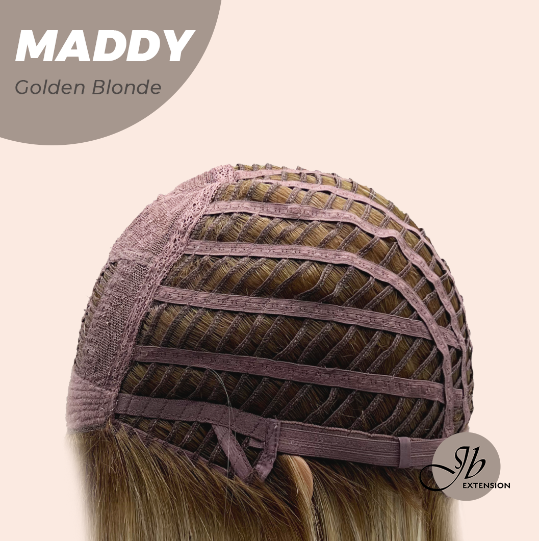JBEXTENSION 18 Inches Golden Blonde Women Fashion Full Machine Wig MADDY GOLDEN BLONDE【PLUS PERMATEASE】【BENDY EAR TABS】