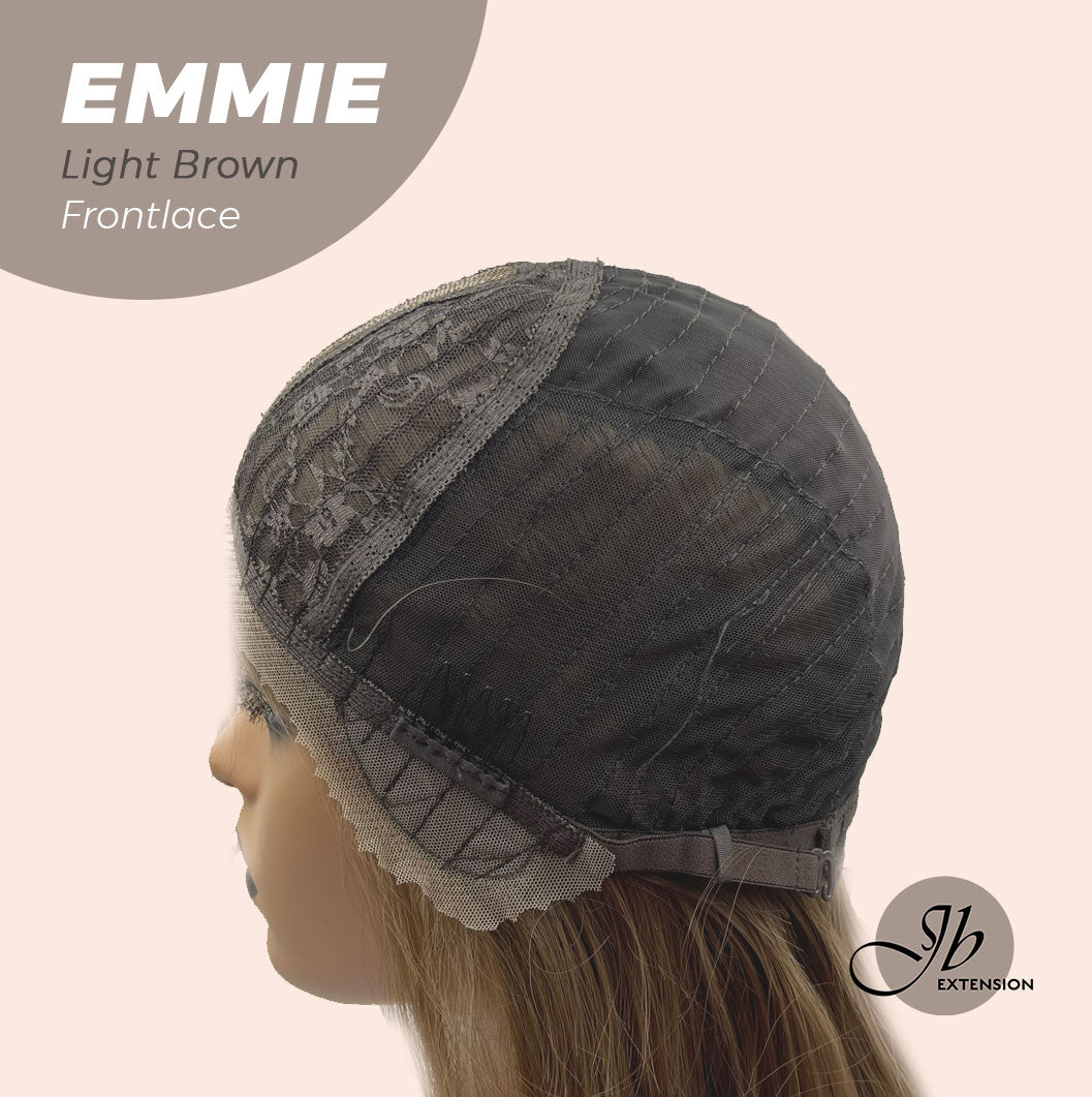 JBEXTENSION 26 Inches Curly Women Light Brown Wig Pre-Cut Frontlace Glueless Wig EMMIE LIGHT BROWN