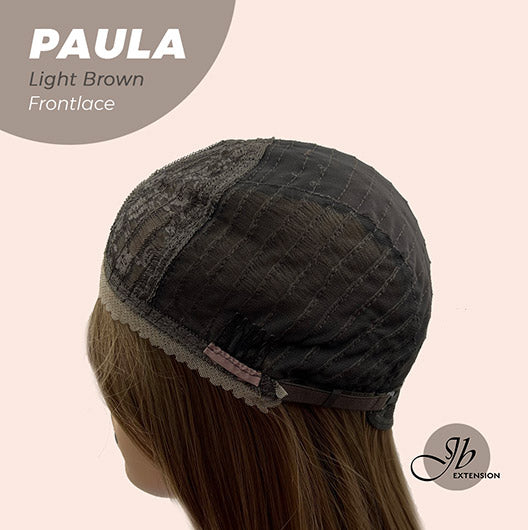 JBEXTENSION 12 Inches Bob Cut Light Brown Straight Pre-Cut Frontlace Glueless Wig PAULA LIGHT BROWN